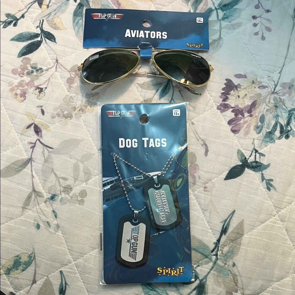 Top Gun Aviators and Dog Tags Set